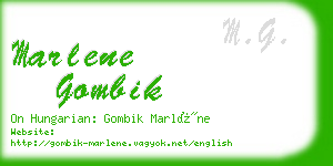 marlene gombik business card